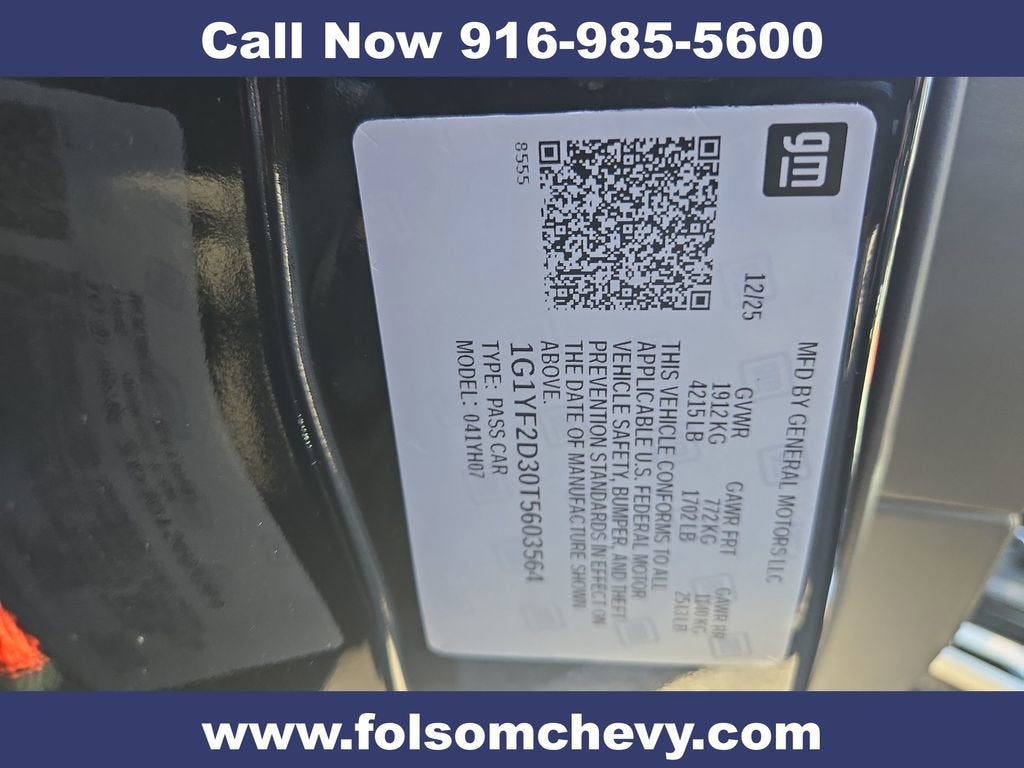 2026 Chevrolet Corvette Z06 3LZ