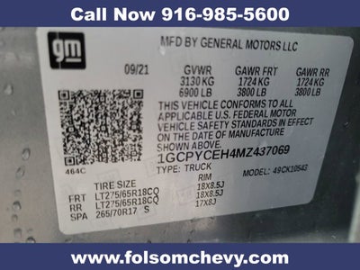 2021 Chevrolet Silverado 1500 Custom Trail Boss