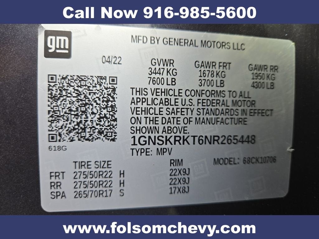 2022 Chevrolet Tahoe RST