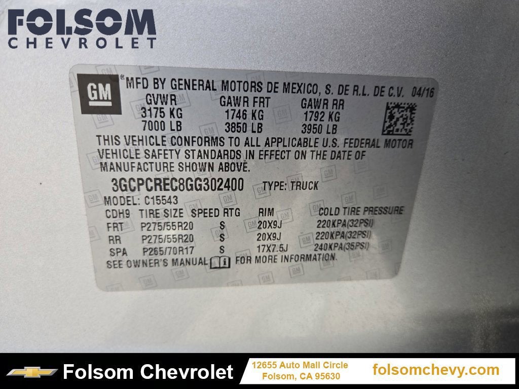 2016 Chevrolet Silverado 1500 LT