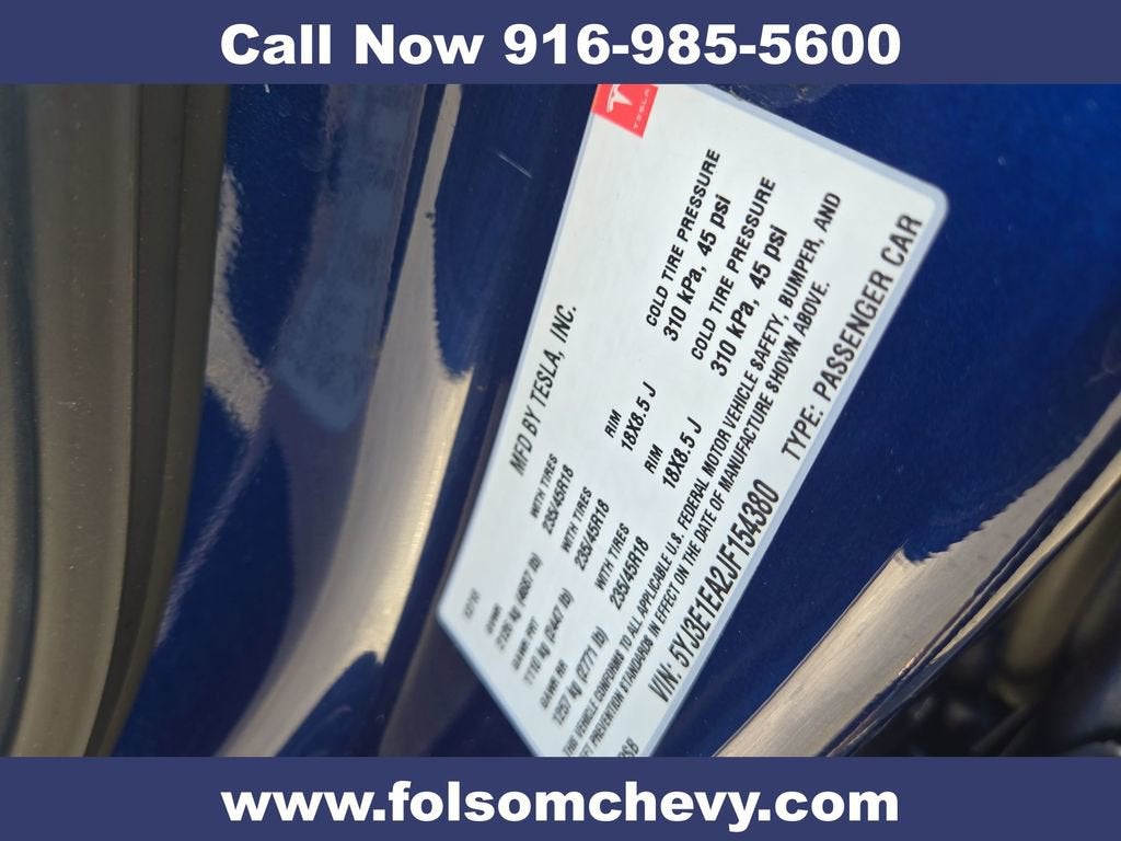 2018 Tesla Model 3 Long Range Battery