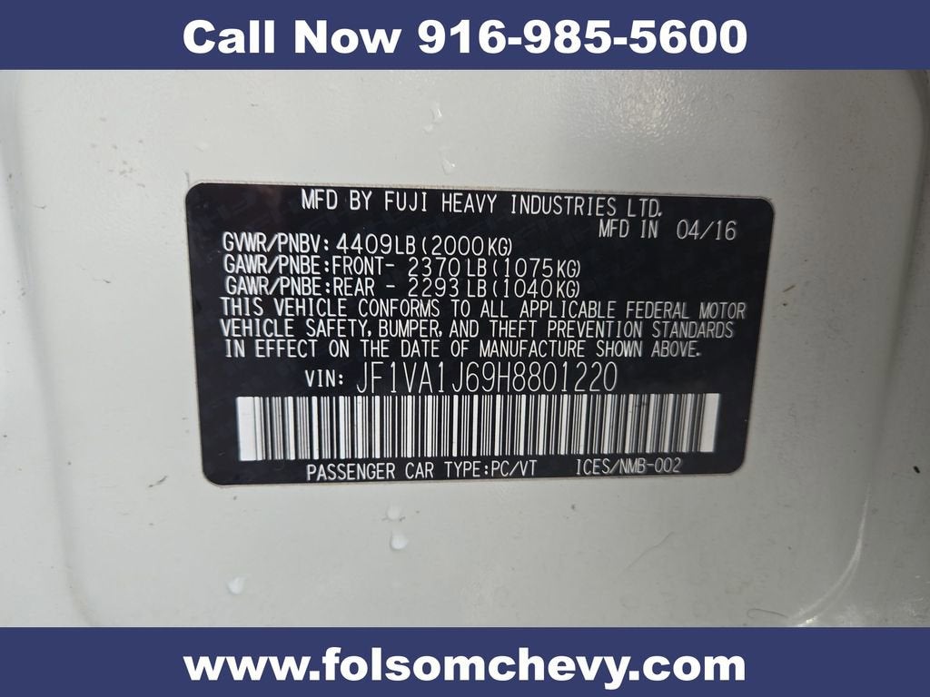 2017 Subaru WRX Limited