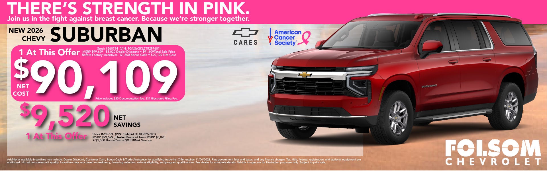2026 Chevy Suburban Sale